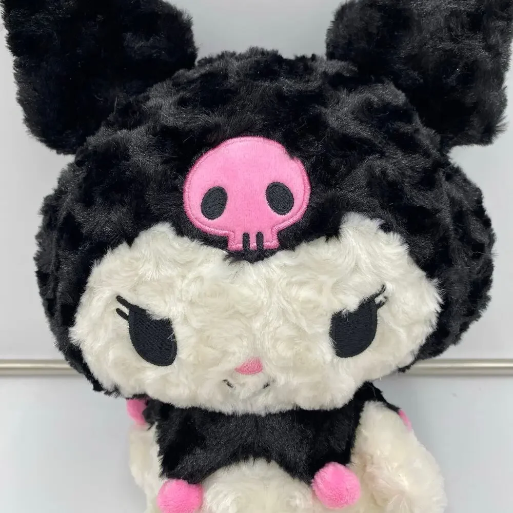 Sanrio X Round One Exclusive Kuromi Rose Boa Black Fluff 14